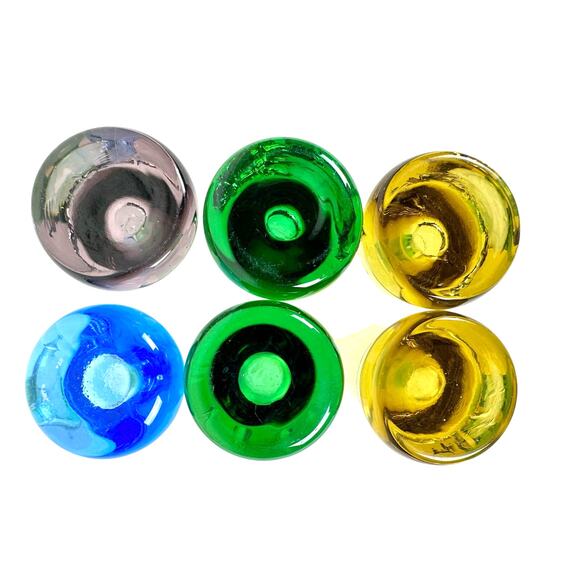 MCM Multicolor Weighted Shot Glasses 3" Tall-Set of 6-Excellent Condition! - Picture 7 of 7